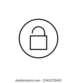 Bloqueo Bloqueo Desbloqueo Seguridad Desbloqueado Protección segura Protección Simple Minimalista Icon Logo Vector EPS PNG Transparente Sin Fondo Clip Arte 