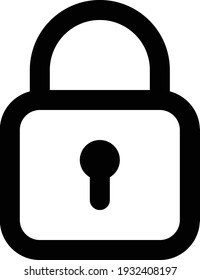 Bloquear el icono de la línea simple