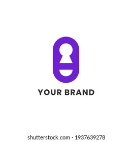 Logotipo de bloqueo Resumen Letra alfabética simple única logotipo único para empresas y empresas. Grabación creativa e identidad corporativa. Diseño de marca