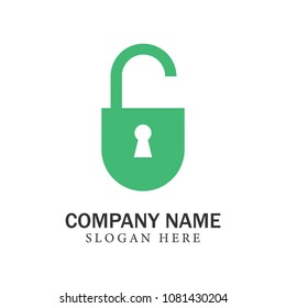 Lock logo business password security illustration vector icons emblem isolated premium symbol