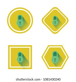 Lock logo business password security illustration vector icons emblem isolated premium symbol