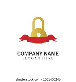 Lock logo business password security illustration vector icons emblem isolated premium symbol