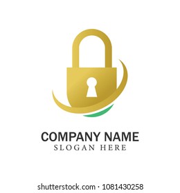 Lock logo business password security illustration vector icons emblem isolated premium symbol