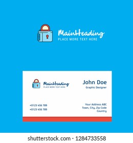 Lock  logo Design with business card template. Elegant corporate identity. - Vector