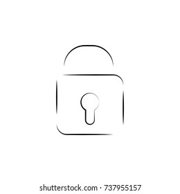 Lock logo icon on white background