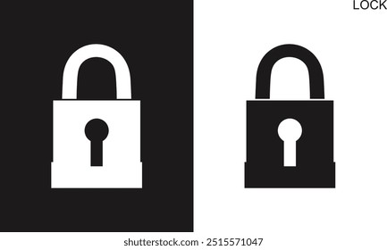 Lock logo. Isolated lock on white background