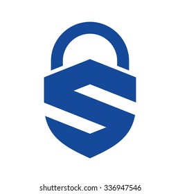 lock logo with letter s logo vector. 