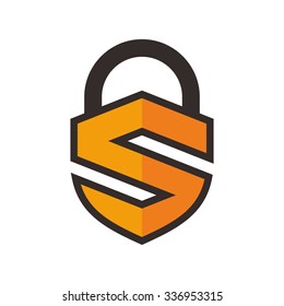 lock logo with letter s logo vector. 