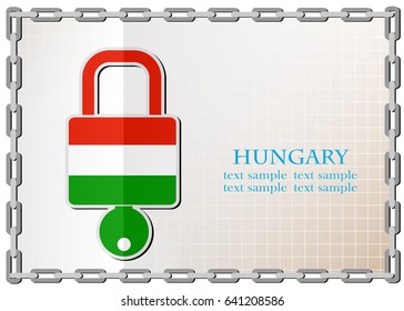 lock logo made from the flag of Hungary