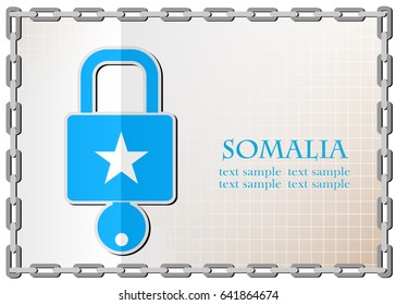 lock logo made from the flag of Somalia