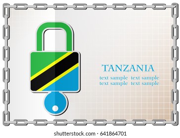 lock logo made from the flag of Tanzania