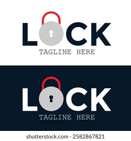 Lock logo minimalist professional modern letter design