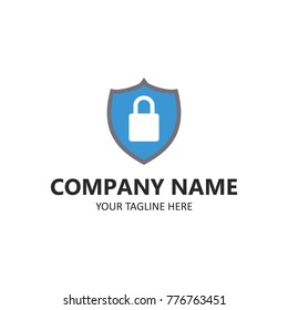Lock logo template abstract security vector illustration isolated