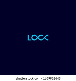 Lock logo type connected design