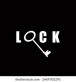 lock logo vector template design illustration