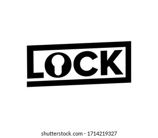 Lock logotype. logo letter design