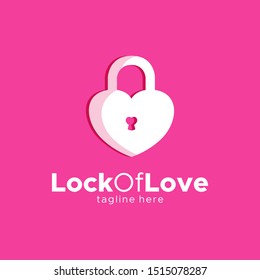 lock of love logo design unique
