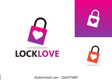 Lock Love Logo Template Design Vector, Emblem, Design Concept, Creative Symbol, Icon