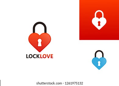 Lock Love Logo Template Design Vector, Emblem, Design Concept, Creative Symbol, Icon