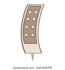 bloqueio médico da cama controle cartoon. rodízios de freio, manual elétrico, hidráulico trendelenburg bloqueio médico cama control sinal. isolado símbolo vetor ilustração