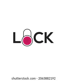 Bloquear plantilla de diseño de logotipo minimalista