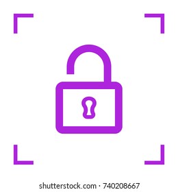 Lock minimalistic vector icon. Protection line minimal icon for flat mobile app and web design.