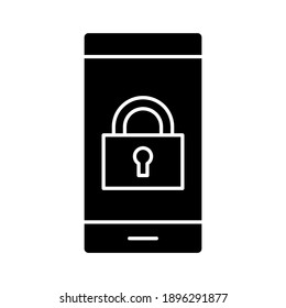 Lock, mobile, security icon vector image. Can also be used for cyber security. Suitable for use on web apps, mobile apps and print media.