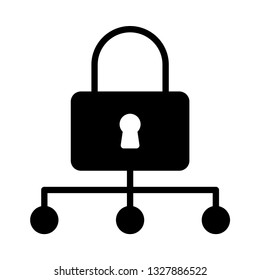 lock network glyph icon