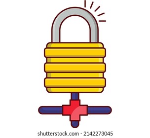 lock network Vector illustration on a transparent background.Premium quality symbols. vector line flat  icon for concept and graphic design.