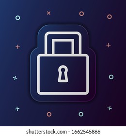 Lock nolan button icon. Simple thin line, outline vector of web icons for ui and ux, website or mobile application