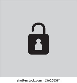 lock with non secured icon