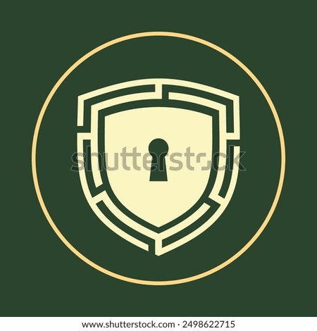 Lock notable trendy icon beautiful abstract vector illustration artwork colorful design