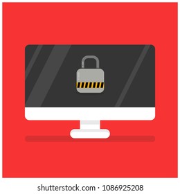 Lock on Computer Monitor Screen
