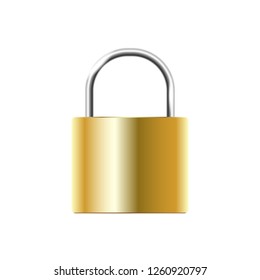 Lock on white background - vector