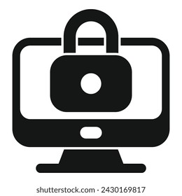 Lock online secure icon simple vector. Hacker software. Insurance protection