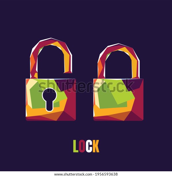 Lock Open Lock Closed Icons Padlock Stock Vector (Royalty Free ...