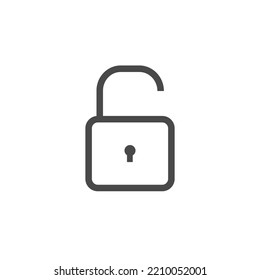 lock open flat vector icon