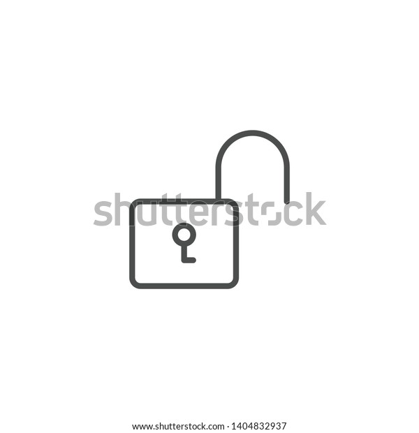 Lock open\
icon isolated on white background. Padlock symbol modern simple\
vector icon for website or mobile\
app