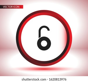 Lock open icon in trendy flat style isolated on background. Lock open symbol for your web design, castle logo, user interface. Vector illustration, EPS 10 lock. castle open icons