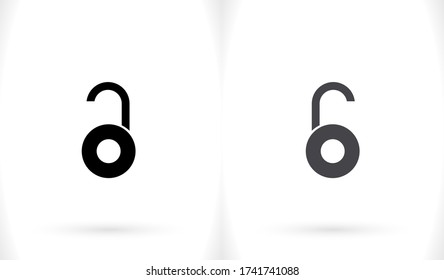 Lock open icon in trendy flat style isolated on background. Lock open symbol for your web design, castle logo, user interface. Vector illustration, EPS 10 lock. castle open icons