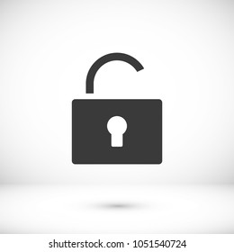 Lock open icon vector illustration. Minimalist style.