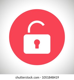 Lock open icon vector illustration. Minimalist style.