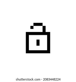 lock open pixel perfect icon design. Flat style design isolated on white background. Vector illustration