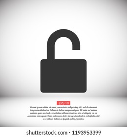 Lock open vector icon 