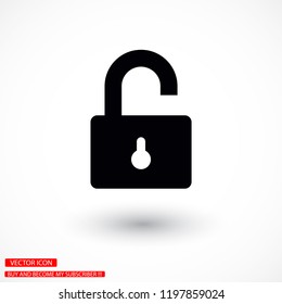 Lock open vector icon 