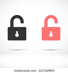 Lock open vector icon 