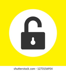 Lock open vector icon 