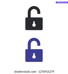 Lock open vector icon 