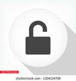 Lock open vector icon 