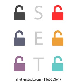 Lock open vector icon 